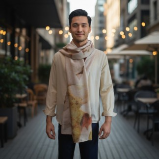 Khăn đũi dài tơ tằm Tinh khôi Xanh hoàng ngọc 45*180 cm